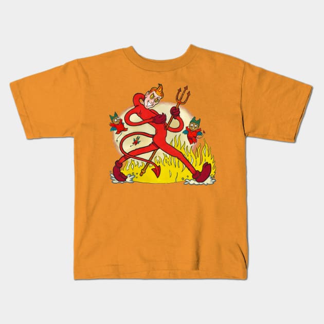 Rubber Hose Demons Kids T-Shirt by Phosfate